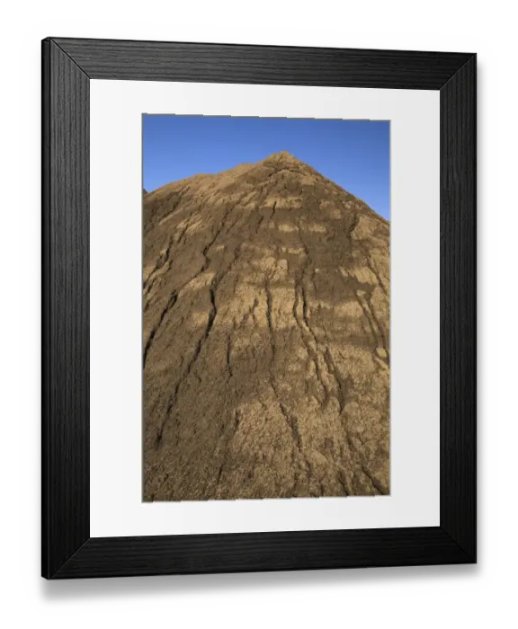 Framed Print : Mound of sand in a commercial sandpit after a heavy rainfall, Quebec, Canada Framed Print : Mound of sand in a commercial sandpit after a heavy rainfall, Quebec, Canada