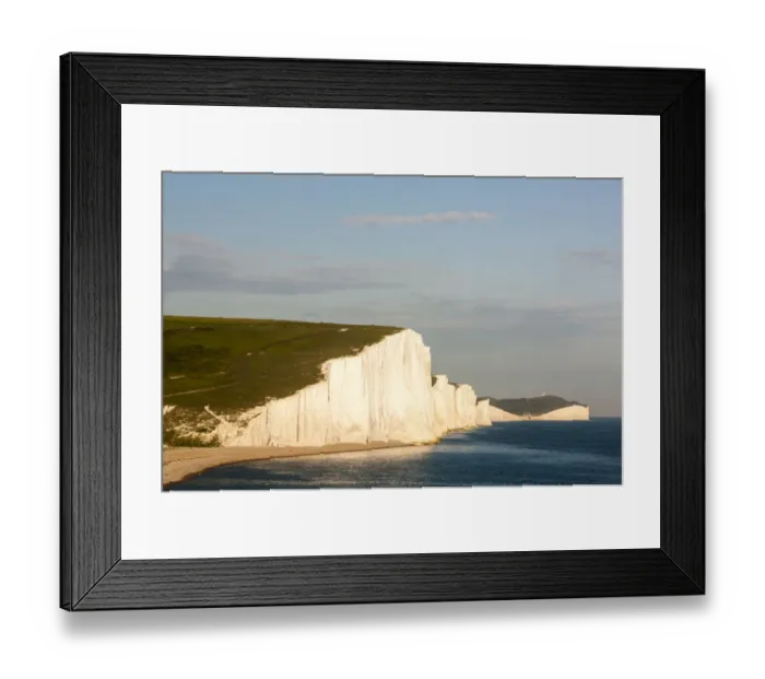 Framed Print : Seven Sisters chalk cliffs, Seaford, Sussex, England, United Kingdom Framed Print : Seven Sisters chalk cliffs, Seaford, Sussex, England, United Kingdom