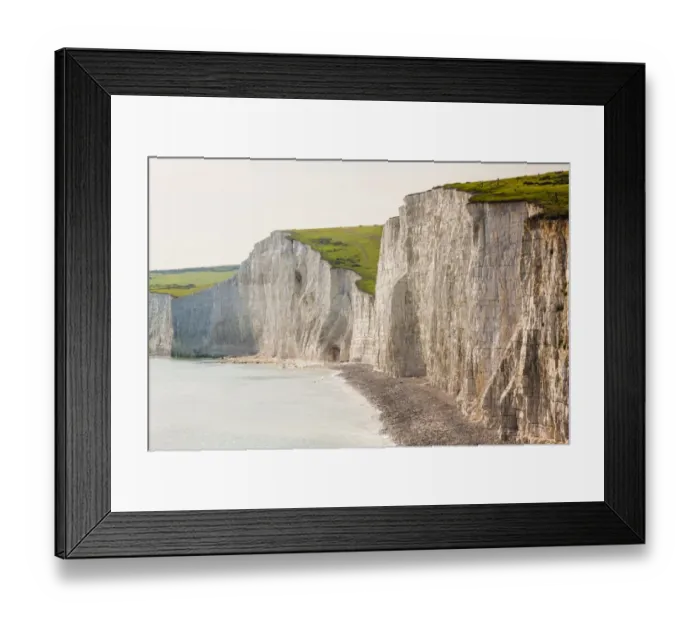 Framed Print : Seven Sisters chalk cliffs, Seaford, Sussex, England, United Kingdom Framed Print : Seven Sisters chalk cliffs, Seaford, Sussex, England, United Kingdom