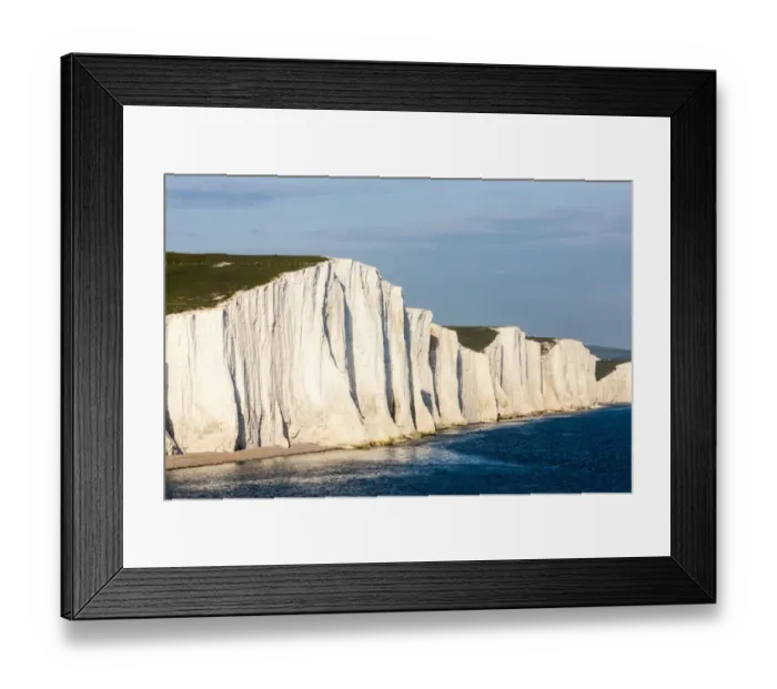 Framed Print : Seven Sisters chalk cliffs, Seaford, Sussex, England, United Kingdom Framed Print : Seven Sisters chalk cliffs, Seaford, Sussex, England, United Kingdom