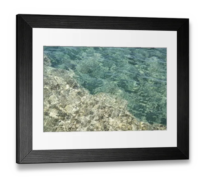 Framed Print : Crystal clear turquoise waters on the coast of an Balearic Island, Balearic Islands, Spain, Europe Framed Print : Crystal clear turquoise waters on the coast of an Balearic Island, Balearic Islands, Spain, Europe