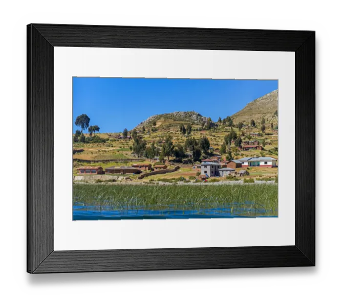 Framed Print : Taquile Island or Intika Island, Lake Titicaca, Peru Framed Print : Taquile Island or Intika Island, Lake Titicaca, Peru
