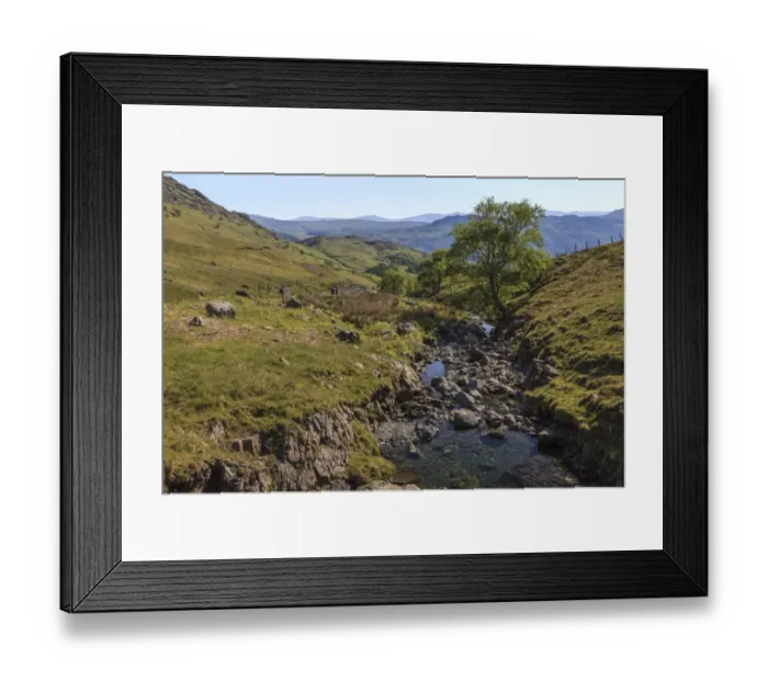 Framed Print : Mountain stream on the Honister Pass in Borrowdale, Lake District National Park, Cumbria, England, United Kingdom Framed Print : Mountain stream on the Honister Pass in Borrowdale, Lake District National Park, Cumbria, England, United Kingdom
