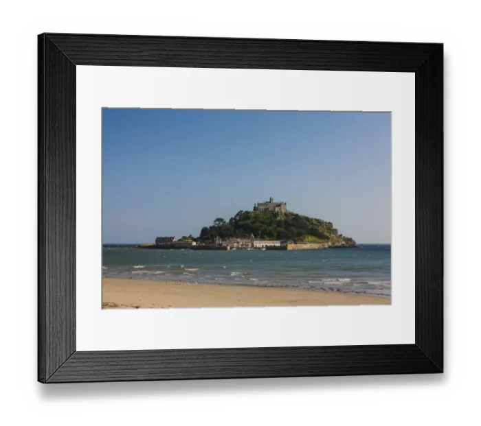 Framed Print : Island of St Michaels Mount at high tide, Marazion, Cornwall, England, United Kingdom Framed Print : Island of St Michaels Mount at high tide, Marazion, Cornwall, England, United Kingdom