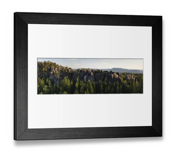 Framed Print : View from Carola Rocks near the Affensteine Rocks in the Elbe Sandstone Mountains, Saxony, Germany, Europe Framed Print : View from Carola Rocks near the Affensteine Rocks in the Elbe Sandstone Mountains, Saxony, Germany, Europe