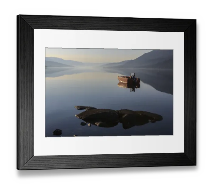 Framed Print : Fishing boat on Loch Arkaig in the early morning, Fort William, Highlands, Scotland, United Kingdom Framed Print : Fishing boat on Loch Arkaig in the early morning, Fort William, Highlands, Scotland, United Kingdom