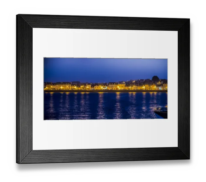 Framed Print : Quai with illuminated houses, Camaret-sur-Mer, Departement Finistere, Brittany, France Framed Print : Quai with illuminated houses, Camaret-sur-Mer, Departement Finistere, Brittany, France