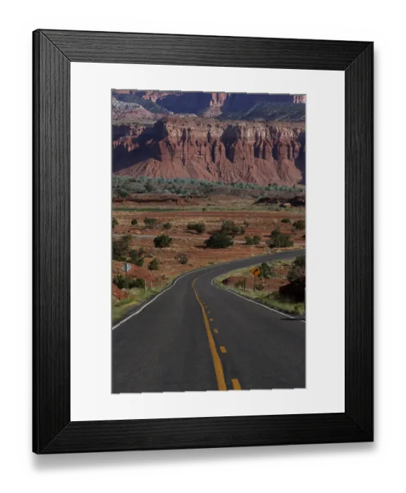 Framed Print : Road through the Capitol Reef National Park, Utah, USA Framed Print : Road through the Capitol Reef National Park, Utah, USA