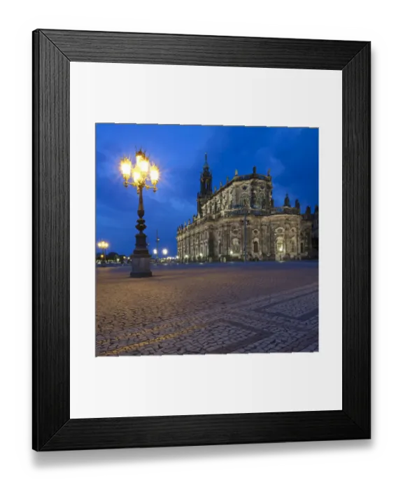 Framed Print : Magic hour, dusk, at Hofkirche, Catholic Church of the Royal Court of Saxony, Kathedrale Sanctissimae Trinitatis, Cathedral of the Holy Trinity, Dresden, Saxony, Germany, Europe Framed Print : Magic hour, dusk, at Hofkirche, Catholic Church of the Royal Court of Saxony, Kathedrale Sanctissimae Trinitatis, Cathedral of the Holy Trinity, Dresden, Saxony, Germany, Europe