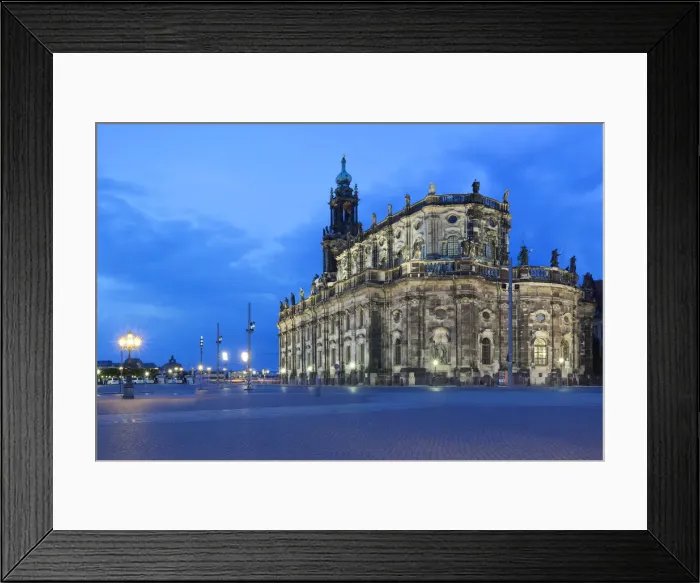 Framed Print : Magic hour, dusk, at Hofkirche, Catholic Church of the Royal Court of Saxony, Kathedrale Sanctissimae Trinitatis, Cathedral of the Holy Trinity, Dresden, Saxony, Germany, Europe Framed Print : Magic hour, dusk, at Hofkirche, Catholic Church of the Royal Court of Saxony, Kathedrale Sanctissimae Trinitatis, Cathedral of the Holy Trinity, Dresden, Saxony, Germany, Europe