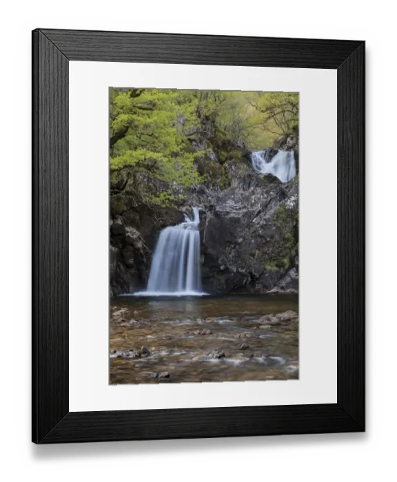 Framed Print : Waterfall in a forest, Drumnadrochit, Scotland, United Kingdom Framed Print : Waterfall in a forest, Drumnadrochit, Scotland, United Kingdom