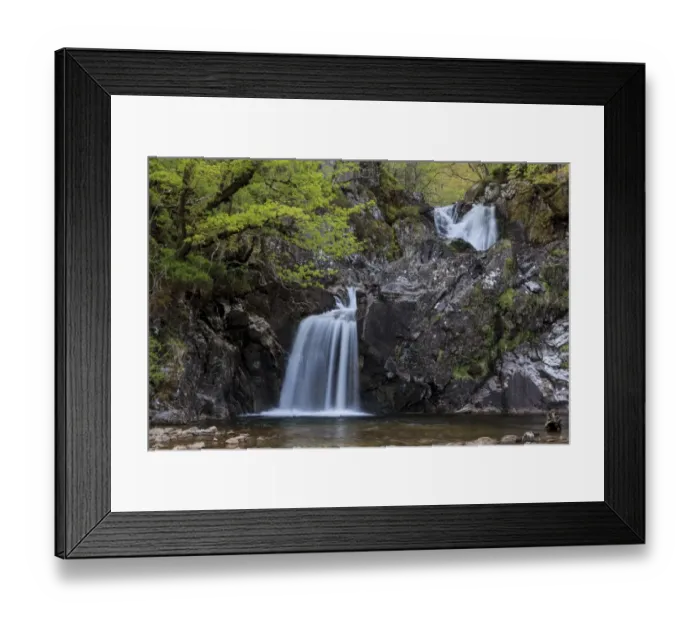 Framed Print : Waterfall in a forest, Drumnadrochit, Scotland, United Kingdom