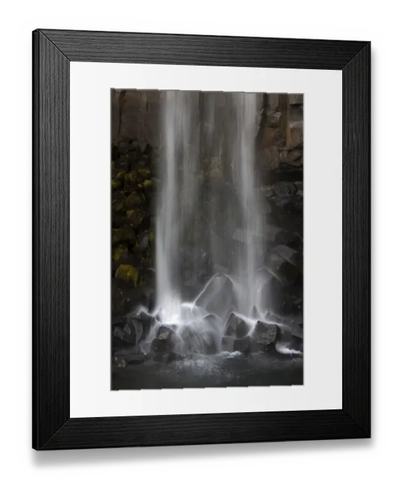 Framed Print : Basalt columns, Svartifoss waterfall, Skaftafell National Park, Iceland