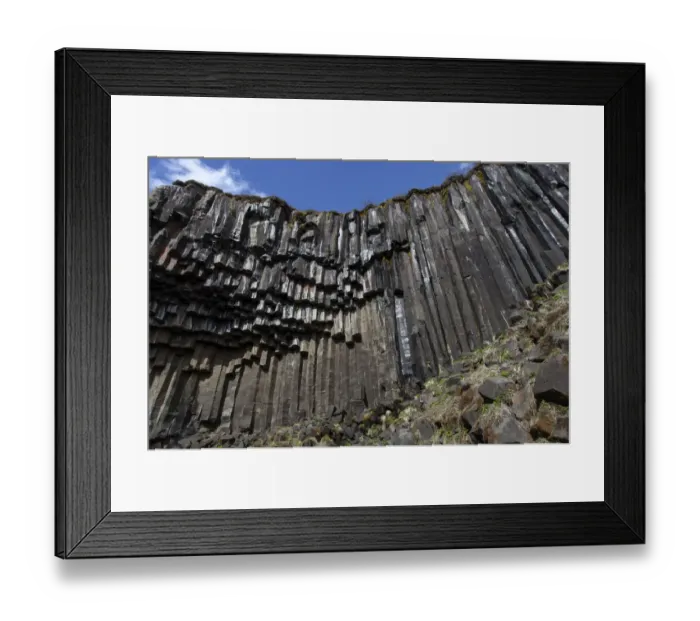 Framed Print : Basalt columns, Skaftafell National Park, Iceland Framed Print : Basalt columns, Skaftafell National Park, Iceland