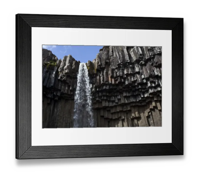 Framed Print : Basalt columns, Svartifoss waterfall, Skaftafell National Park, Iceland Framed Print : Basalt columns, Svartifoss waterfall, Skaftafell National Park, Iceland