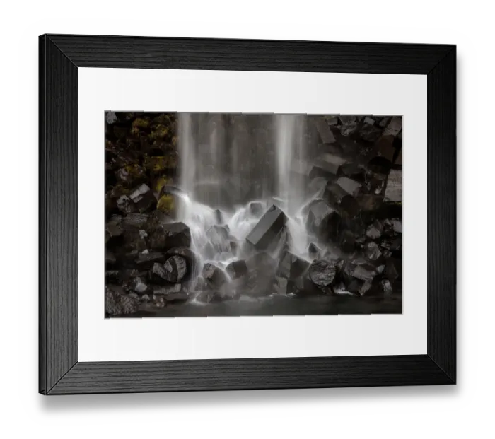 Framed Print : Basalt columns, Svartifoss waterfall, Skaftafell National Park, Iceland Framed Print : Basalt columns, Svartifoss waterfall, Skaftafell National Park, Iceland