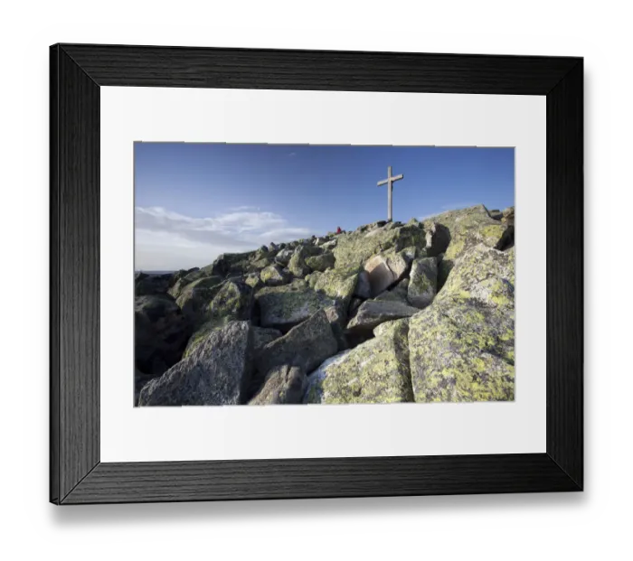 Framed Print : Summit cross of Mt Lusen, Bavarian Forest, Bavaria, Germany, Europe Framed Print : Summit cross of Mt Lusen, Bavarian Forest, Bavaria, Germany, Europe