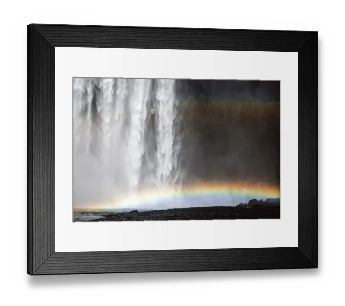 Framed Print : Waterfall with a rainbow, Skogafoss, Iceland Framed Print : Waterfall with a rainbow, Skogafoss, Iceland