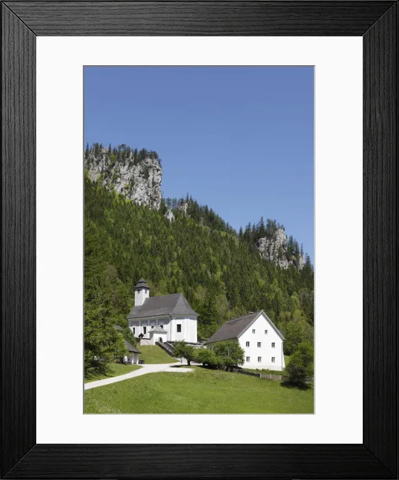 Framed Print : Church and the mountain climbers cemetery in Johnsbach, Gesaeuse region, Ennstaler Alps, Upper Styria, Styria, Austria, Europe, PublicGround Framed Print : Church and the mountain climbers cemetery in Johnsbach, Gesaeuse region, Ennstaler Alps, Upper Styria, Styria, Austria, Europe, PublicGround