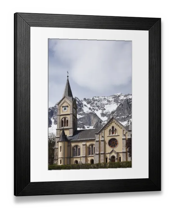 Framed Print : Protestant church in Ramsau at the Dachstein massif, Upper Styria, Styria, Austria, Europe, PublicGround Framed Print : Protestant church in Ramsau at the Dachstein massif, Upper Styria, Styria, Austria, Europe, PublicGround