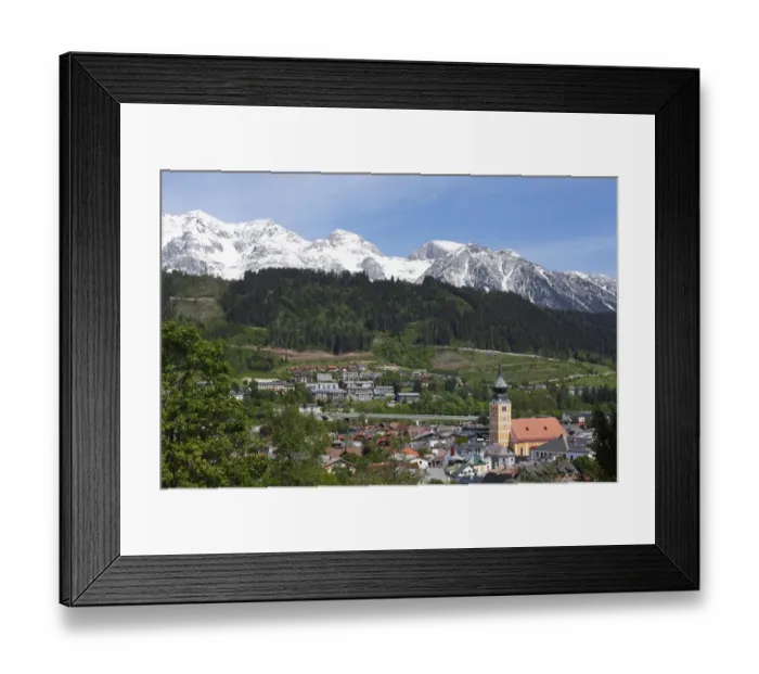 Framed Print : Schladming with the Dachstein massif, Ennstal valley, Upper Styria, Stryria, Austria, Europe Framed Print : Schladming with the Dachstein massif, Ennstal valley, Upper Styria, Stryria, Austria, Europe