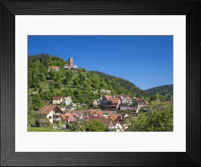 Framed Print : Cityscape with Burg Liebenzell Castle, Bad Liebenzell, Nordschwarzwald, Schwarzwald, Baden-Wurttemberg, Germany Framed Print : Cityscape with Burg Liebenzell Castle, Bad Liebenzell, Nordschwarzwald, Schwarzwald, Baden-Wurttemberg, Germany
