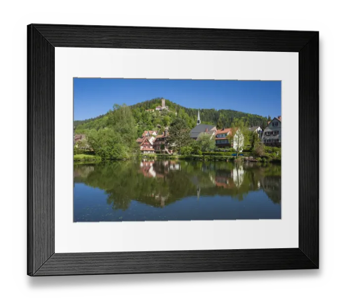 Framed Print : Stadtsee lake with Burg Liebenzell Castle, Bad Liebenzell, Nordschwarzwald, Schwarzwald, Baden-Wurttemberg, Germany Framed Print : Stadtsee lake with Burg Liebenzell Castle, Bad Liebenzell, Nordschwarzwald, Schwarzwald, Baden-Wurttemberg, Germany