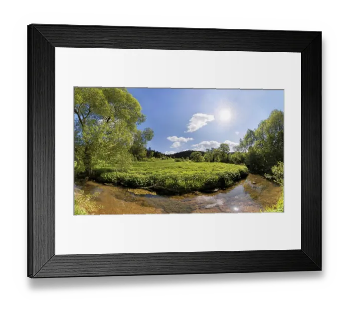 Framed Print : Loop of the Morsbach stream, untouched nature, Ritter- und Romerweg, trail of the Knights and the Romans near Emsing, Titting, Altmuhltal Nature Park, Bavaria, Germany Framed Print : Loop of the Morsbach stream, untouched nature, Ritter- und Romerweg, trail of the Knights and the Romans near Emsing, Titting, Altmuhltal Nature Park, Bavaria, Germany