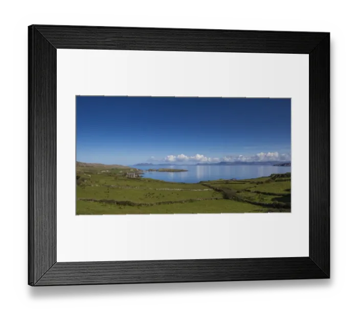 Framed Print : Ring of Kerry, view of the Irish Sea as seen from Coomatloukane, County Kerry, Ireland, Europe Framed Print : Ring of Kerry, view of the Irish Sea as seen from Coomatloukane, County Kerry, Ireland, Europe
