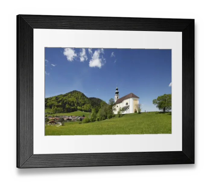 Framed Print : Parish Church of St. Georg, Ruhpolding, Chiemgau Alps, Chiemgau region, Upper Bavaria, Bavaria, Germany, Europe Framed Print : Parish Church of St. Georg, Ruhpolding, Chiemgau Alps, Chiemgau region, Upper Bavaria, Bavaria, Germany, Europe