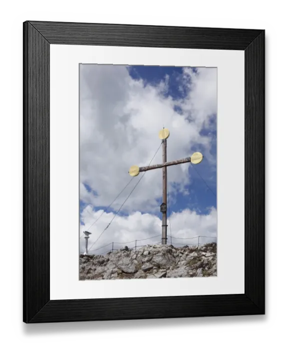 Framed Print : Summit cross, Mt Rauschberg, Chiemgau Alps, Chiemgau region, Upper Bavaria, Bavaria, Germany, Europe Framed Print : Summit cross, Mt Rauschberg, Chiemgau Alps, Chiemgau region, Upper Bavaria, Bavaria, Germany, Europe