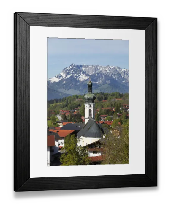 Framed Print : Reit im Winkl with the parish church of St. Pankratius, St. Pancras, Mt Zahmer Kaiser in Tyrol, Chiemgau region, Upper Bavaria, Bavaria, Germany, Europe Framed Print : Reit im Winkl with the parish church of St. Pankratius, St. Pancras, Mt Zahmer Kaiser in Tyrol, Chiemgau region, Upper Bavaria, Bavaria, Germany, Europe