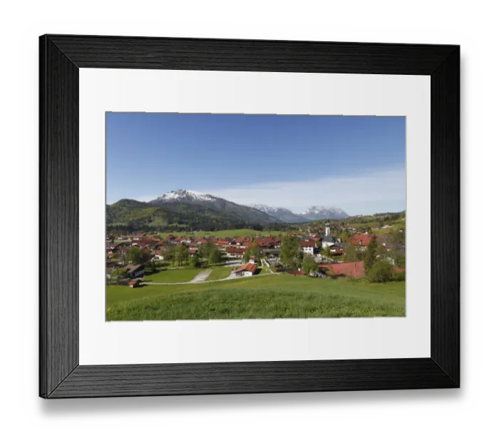 Framed Print : Reit im Winkl with Unterberg hill, mountains Wilder Kaiser and Zahmer Kaiser, Chiemgau region, Upper Bavaria, Bavaria, Germany, Europe Framed Print : Reit im Winkl with Unterberg hill, mountains Wilder Kaiser and Zahmer Kaiser, Chiemgau region, Upper Bavaria, Bavaria, Germany, Europe