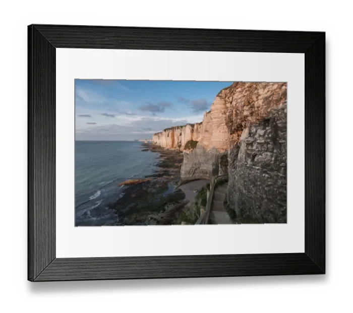 Framed Print : Coast with chalk cliffs, Etretat, Normandy, France Framed Print : Coast with chalk cliffs, Etretat, Normandy, France