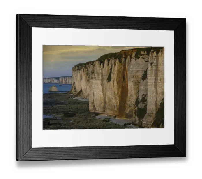 Framed Print : Coast with chalk cliffs, Etretat, Normandy, France Framed Print : Coast with chalk cliffs, Etretat, Normandy, France