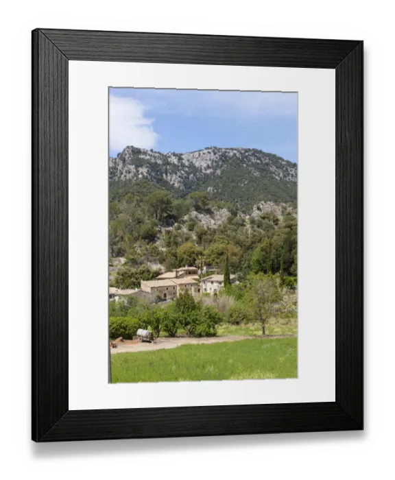 Framed Print : View of the village of Orient, municipality of Alaro, Mallorca, Majorca, Balearic Islands, Spain, Europe Framed Print : View of the village of Orient, municipality of Alaro, Mallorca, Majorca, Balearic Islands, Spain, Europe