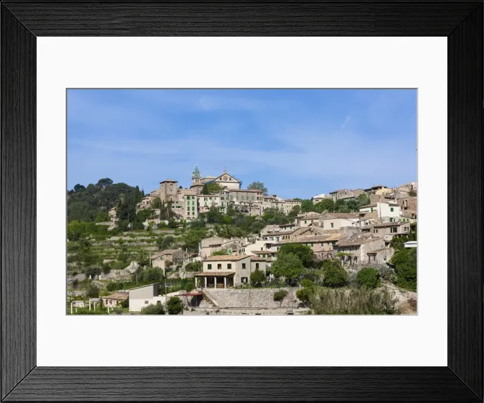 Framed Print : View the old town of Valldemossa, Serra de Tramuntana, Northwestern Coast, Mallorca, Majorca, Balearic Islands, Spain, Europe Framed Print : View the old town of Valldemossa, Serra de Tramuntana, Northwestern Coast, Mallorca, Majorca, Balearic Islands, Spain, Europe