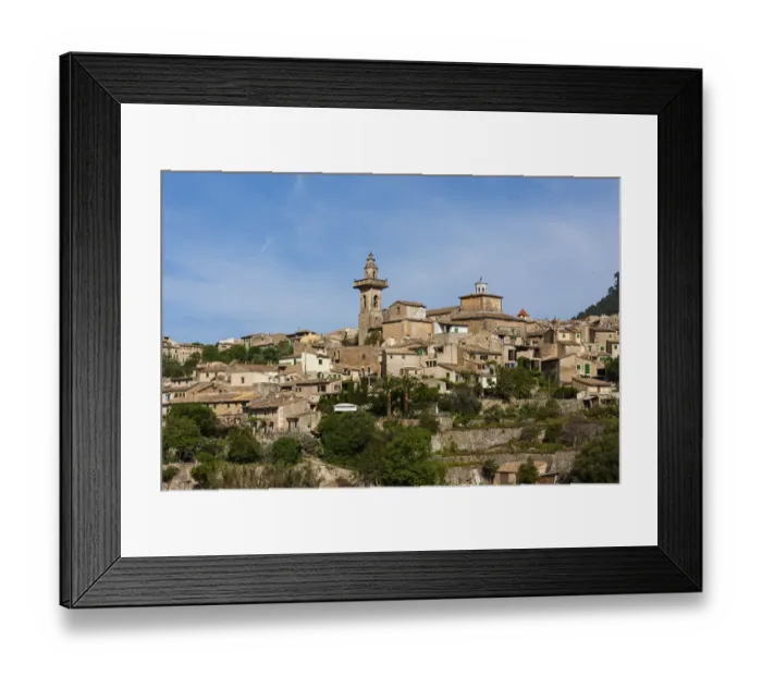 Framed Print : View of the old town of Valldemossa with the parish church of Sant Bartomeu, Serra de Tramuntana, Northwestern Coast, Mallorca, Majorca, Balearic Islands, Spain, Europe Framed Print : View of the old town of Valldemossa with the parish church of Sant Bartomeu, Serra de Tramuntana, Northwestern Coast, Mallorca, Majorca, Balearic Islands, Spain, Europe