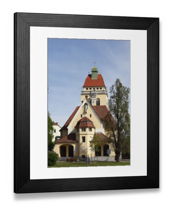 Framed Print : Heilandskirche church, Fuerstenfeld, East Styria, Styria, Austria, Europe, PublicGround Framed Print : Heilandskirche church, Fuerstenfeld, East Styria, Styria, Austria, Europe, PublicGround