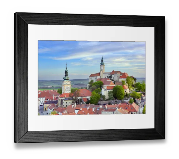 Framed Print : Townscape, Mikulov, Breclav district, Jihomoravsky region, Czech Republic Framed Print : Townscape, Mikulov, Breclav district, Jihomoravsky region, Czech Republic