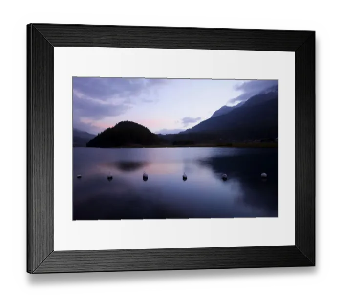Framed Print : Early morning on Lake Champferersee, St. Moritz, Engadin, canton of Grisons, Switzerland, Europe Framed Print : Early morning on Lake Champferersee, St. Moritz, Engadin, canton of Grisons, Switzerland, Europe