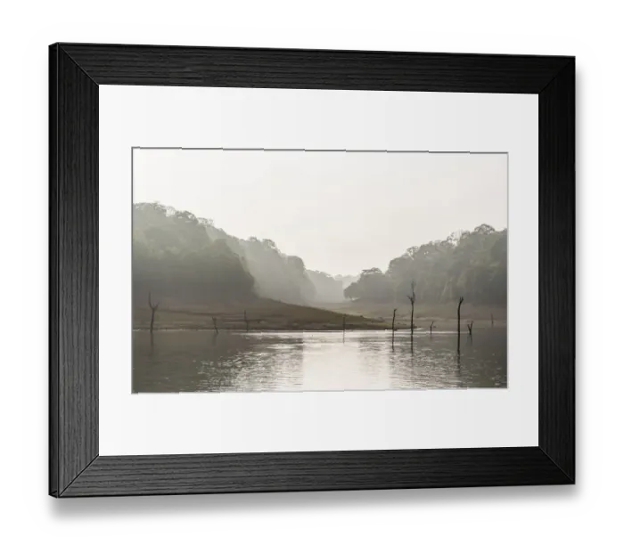 Framed Print : Periyar dam and jungle in the mist, Thekkadi, Tamil Nadu, India Framed Print : Periyar dam and jungle in the mist, Thekkadi, Tamil Nadu, India
