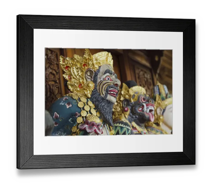 Framed Print : Old carved figures of gods, Ubud, Bali, Indonesia Framed Print : Old carved figures of gods, Ubud, Bali, Indonesia