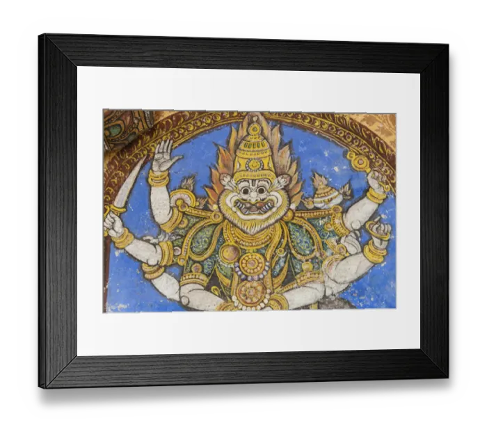 Framed Print : Mural, Hindu deity, Srirangam temple complex, Tiruchirappalli, Tamil Nadu, India Framed Print : Mural, Hindu deity, Srirangam temple complex, Tiruchirappalli, Tamil Nadu, India