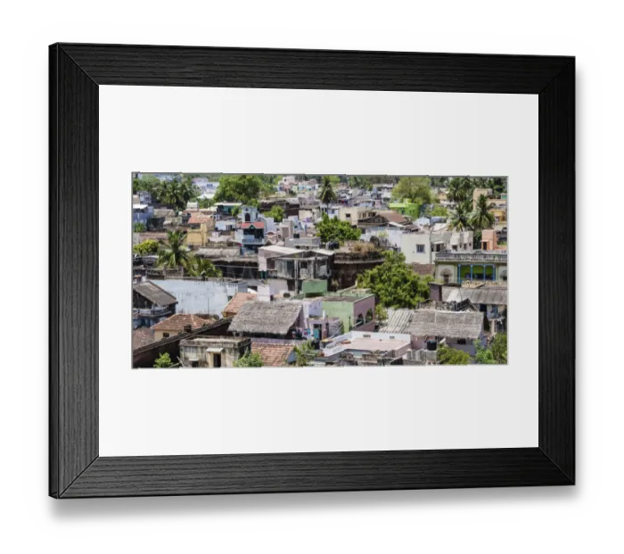 Framed Print : Cityscape, temple city of Srirangam, Thanjavur, Tamil Nadu, India Framed Print : Cityscape, temple city of Srirangam, Thanjavur, Tamil Nadu, India