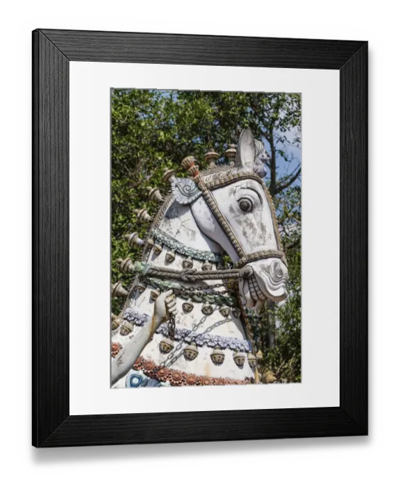 Framed Print : Decorated horse statue, temple for the god Madurai Veeran, Mandavi, Tamil Nadu, India Framed Print : Decorated horse statue, temple for the god Madurai Veeran, Mandavi, Tamil Nadu, India
