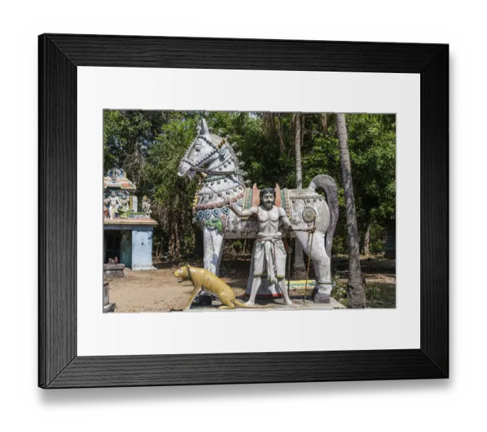 Framed Print : Decorated horse statue statue of the god, temple for the god Madurai Veeran, Mandavi, Tamil Nadu, India Framed Print : Decorated horse statue statue of the god, temple for the god Madurai Veeran, Mandavi, Tamil Nadu, India