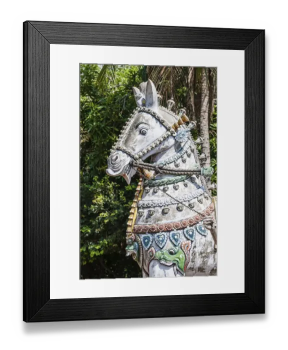 Framed Print : Decorated horse statue, temple for the god Madurai Veeran, Mandavi, Tamil Nadu, India Framed Print : Decorated horse statue, temple for the god Madurai Veeran, Mandavi, Tamil Nadu, India