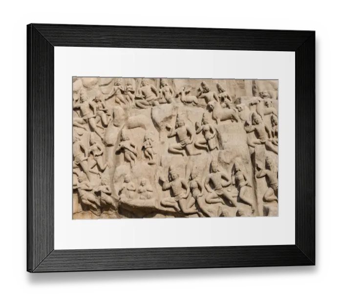 Framed Print : Bas-relief Descent of the Ganges, Mahabalipuram, Mamallapuram, Tamil Nadu, Kanchipuram, India Framed Print : Bas-relief Descent of the Ganges, Mahabalipuram, Mamallapuram, Tamil Nadu, Kanchipuram, India