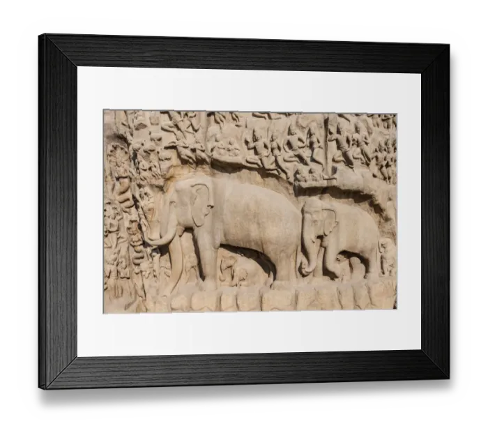 Framed Print : Bas-relief Descent of the Ganges, Mahabalipuram, Mamallapuram, Tamil Nadu, Kanchipuram, India Framed Print : Bas-relief Descent of the Ganges, Mahabalipuram, Mamallapuram, Tamil Nadu, Kanchipuram, India